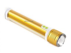 LANTERNA DE MANA ,1LED XLT6 + COB LED ALB-ROSU